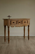 Vintage Pine Console Table with Three Drawers | Primitive Farmhouse Sofa Table | Rustic Entryway Table or Bedside Table