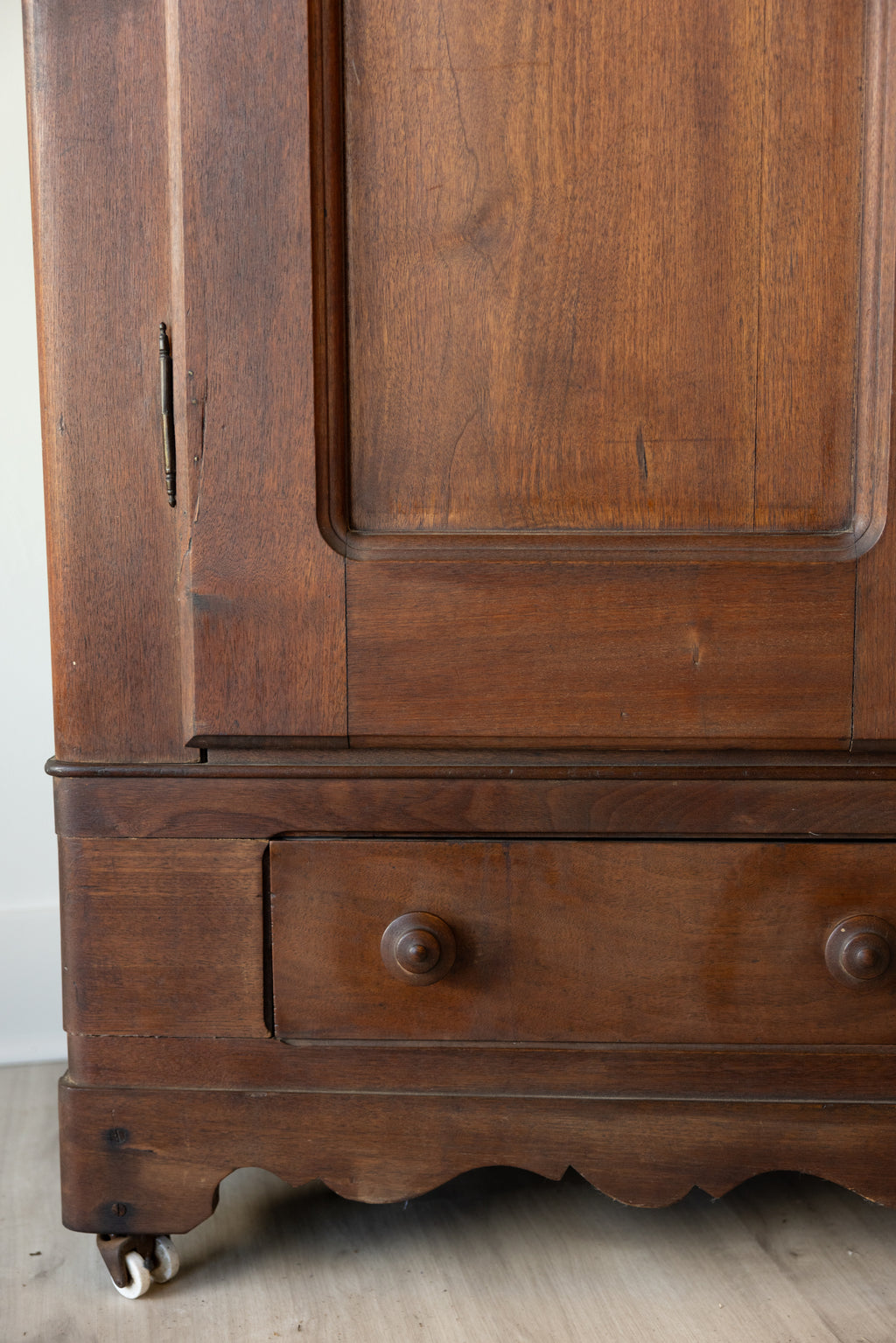 Antique American Walnut Knock-Down Wardrobe | 19th Century Armoire