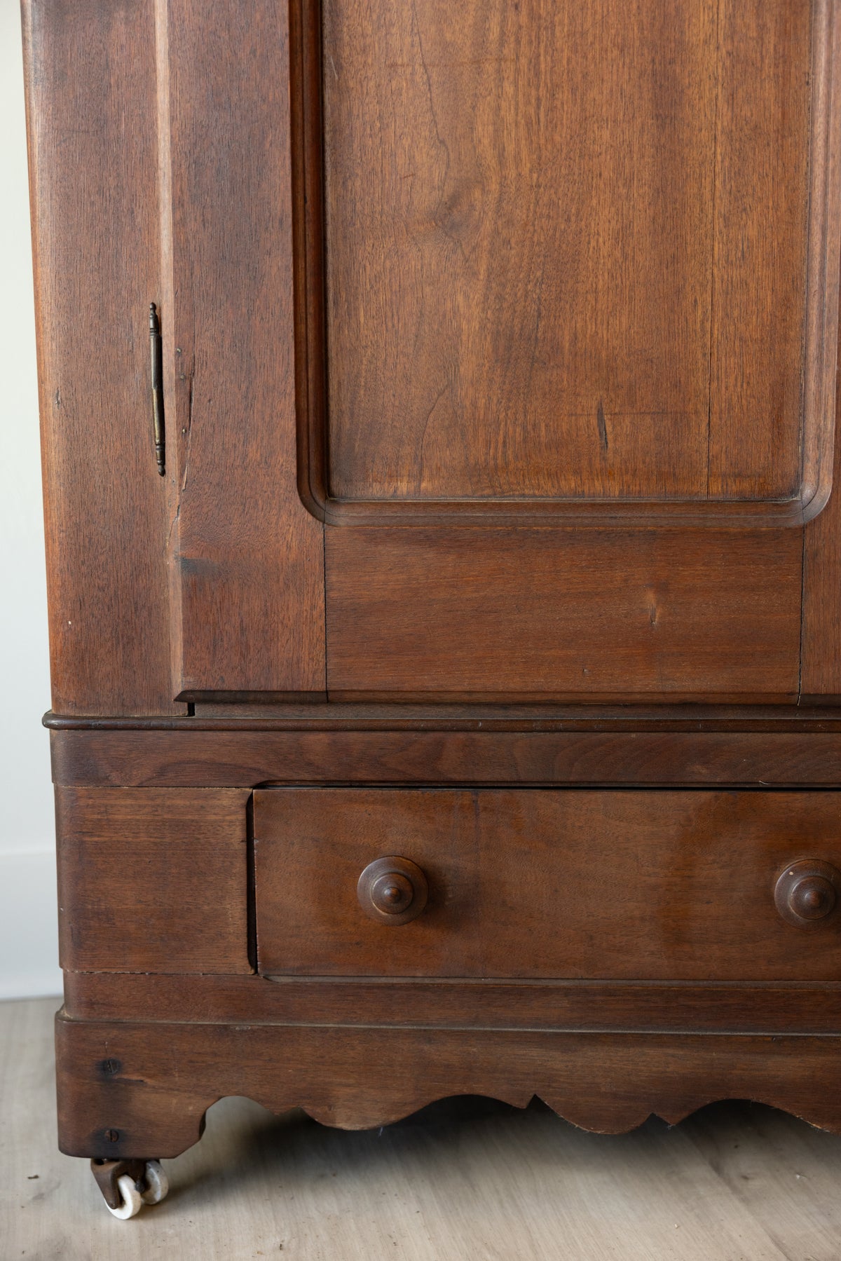 Antique American Walnut Knock-Down Wardrobe | 19th Century Armoire