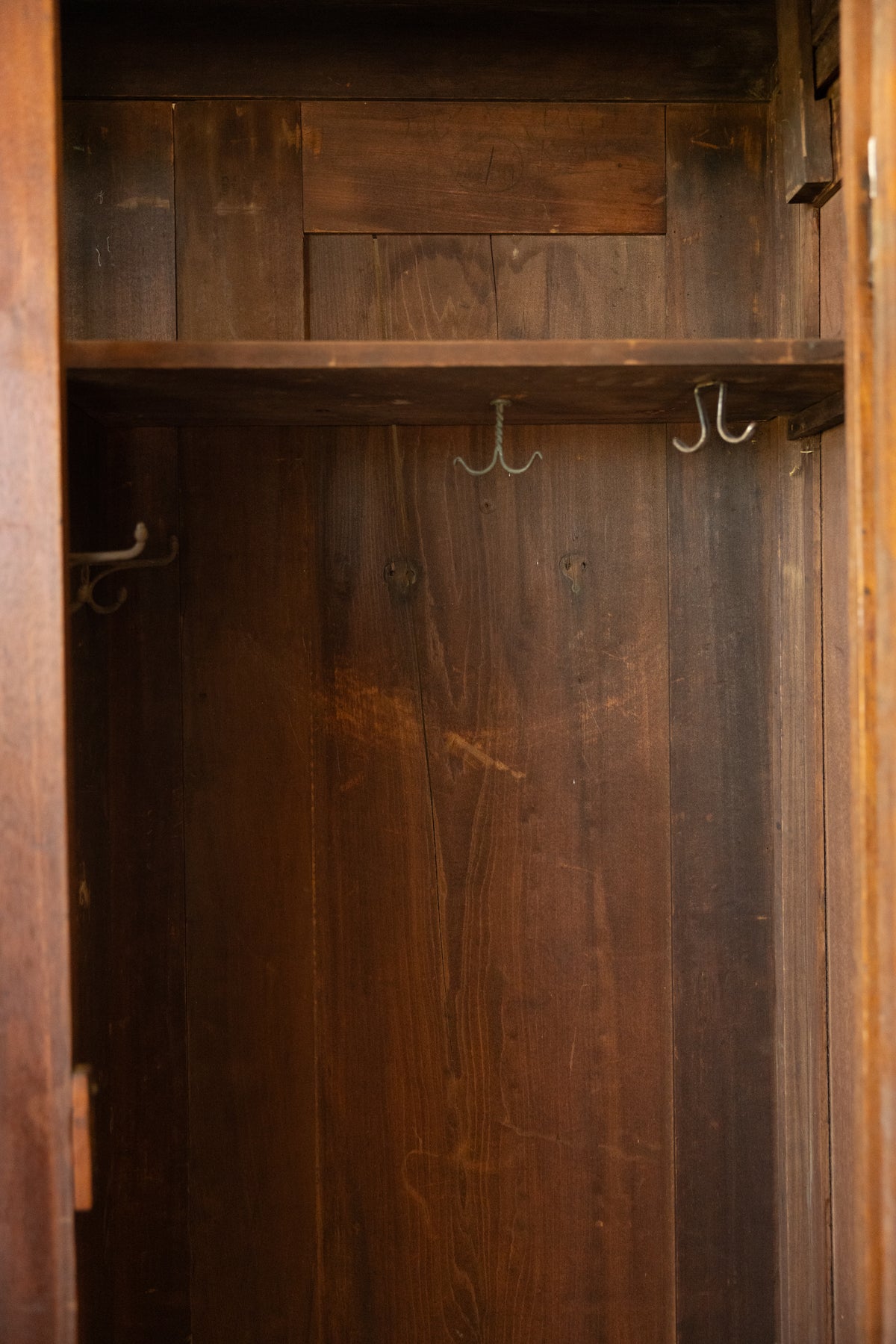 Antique American Walnut Knock-Down Wardrobe | 19th Century Armoire
