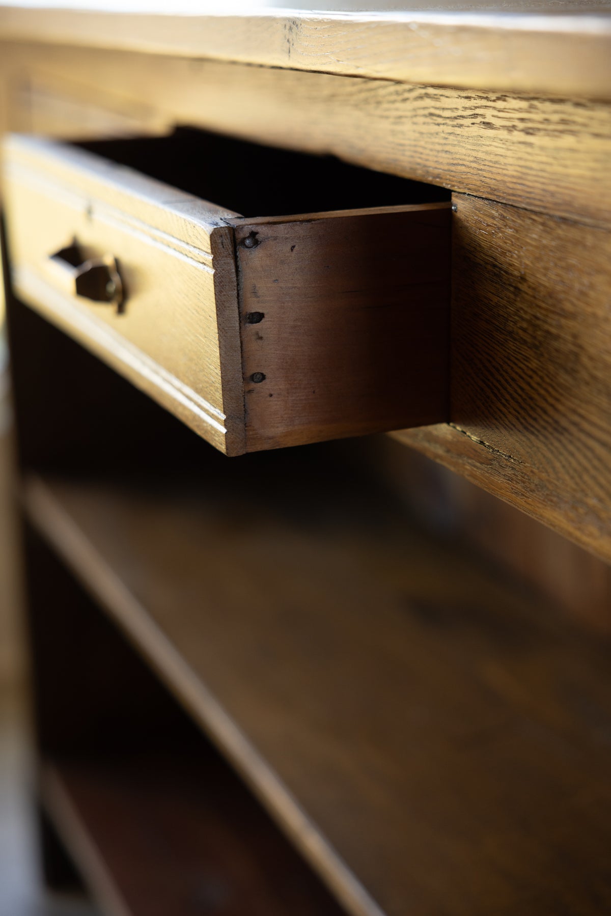 Antique Pub Bar Cabinet | New York Irish Pub | Wood Kitchen Island with Drawers & Shelving