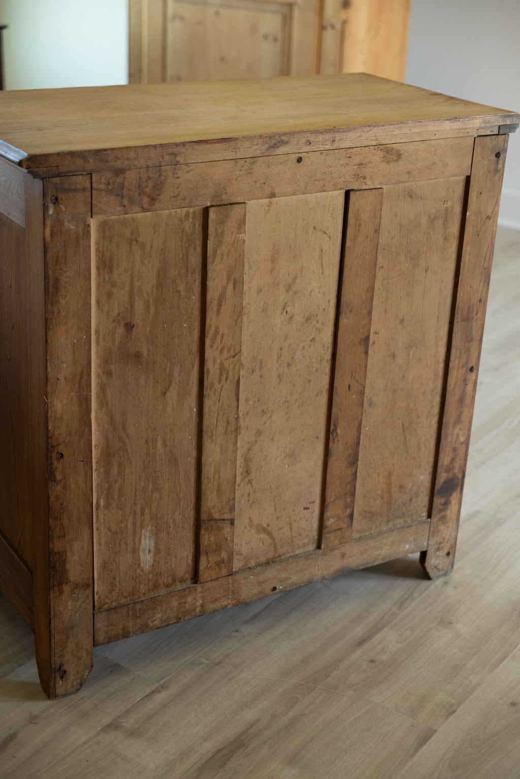 Antique Oak Chest of Drawers | Farmhouse Tall Dresser | Dovetailed Five Drawer Chest | Vintage Oak Storage