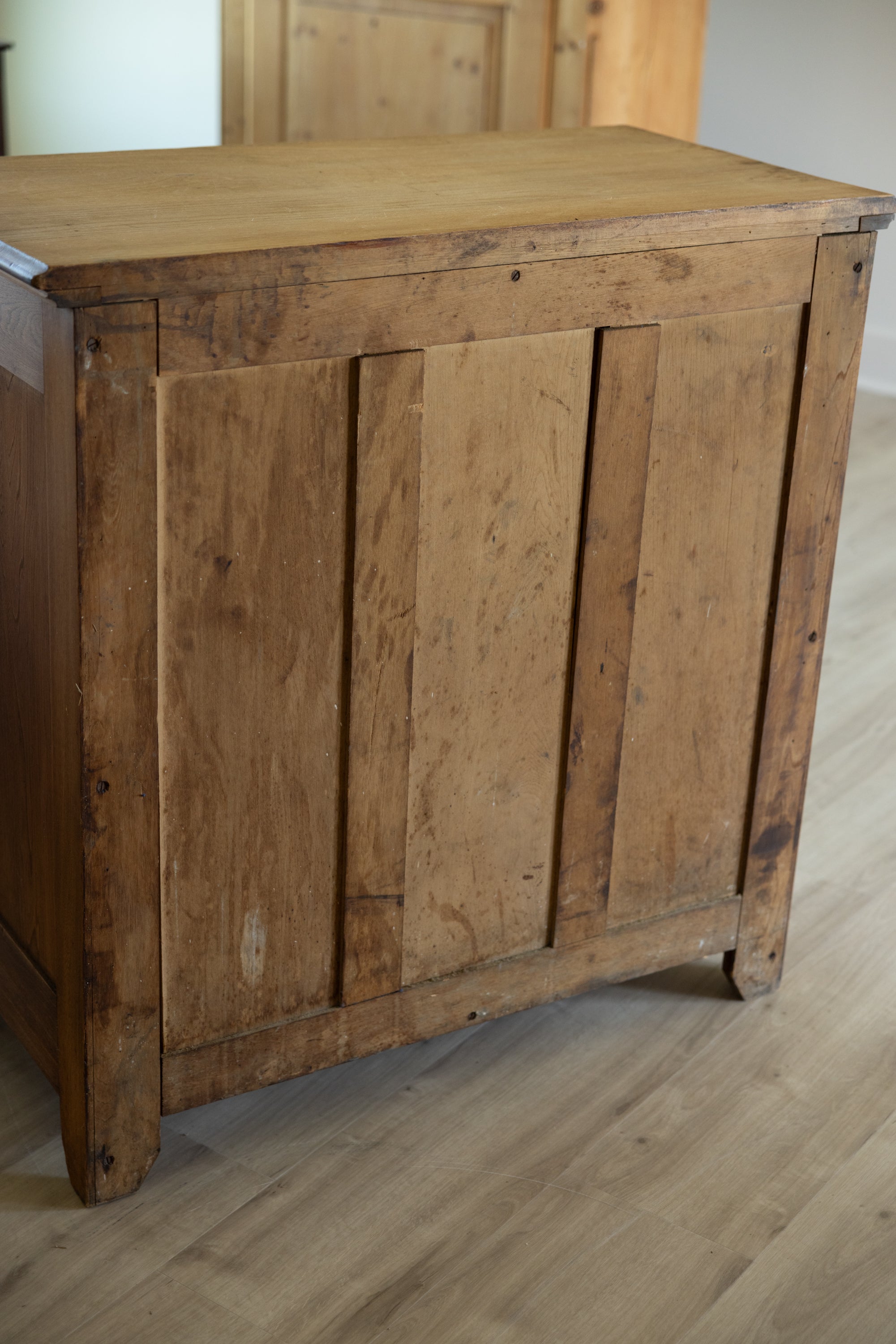 Antique Oak Chest of Drawers | Farmhouse Tall Dresser | Dovetailed Five Drawer Chest | Vintage Oak Storage