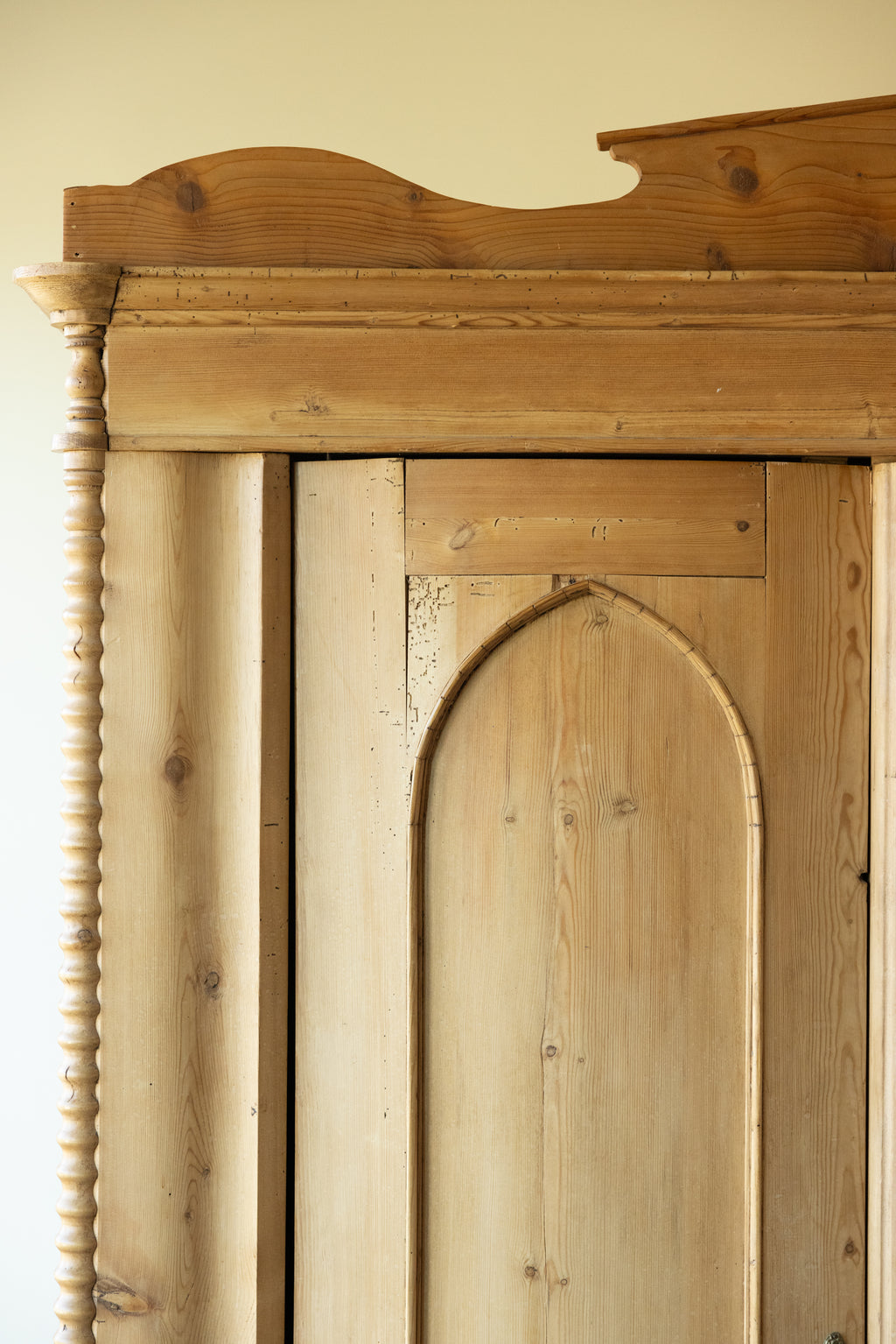 Monumental Antique Danish Pine Armoire | 18th/19th Century Scandinavian Wardrobe | European Pine Cabinet