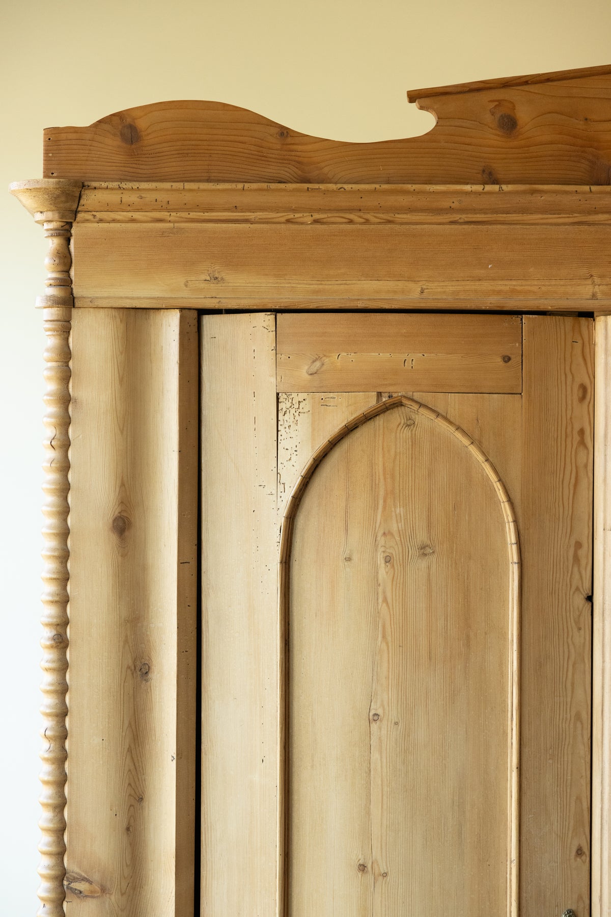 Monumental Antique Danish Pine Armoire | 18th/19th Century Scandinavian Wardrobe | European Pine Cabinet