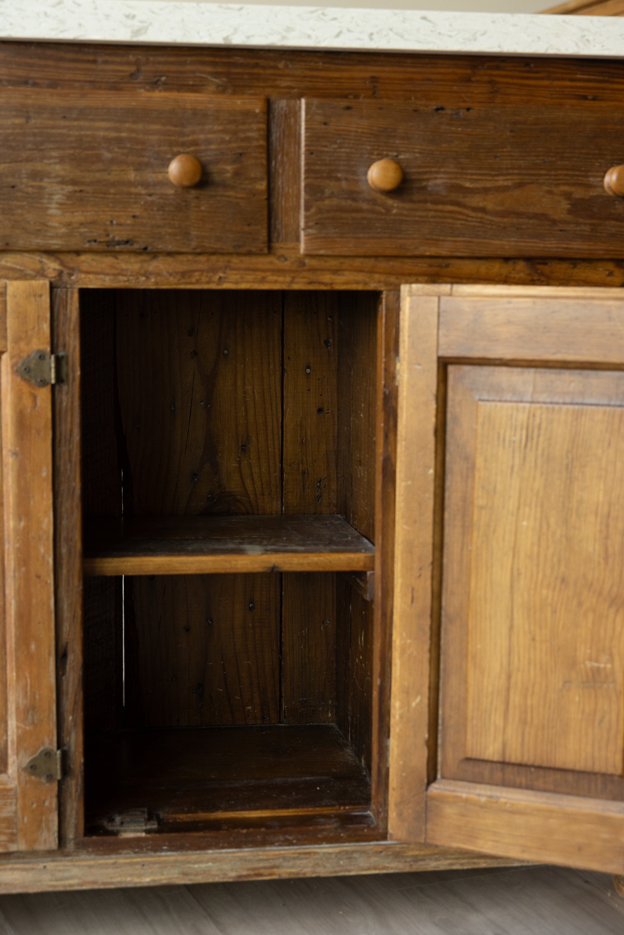 Vintage Farmhouse Kitchen Island | Sideboard, Shop Counter & Display Cabinet