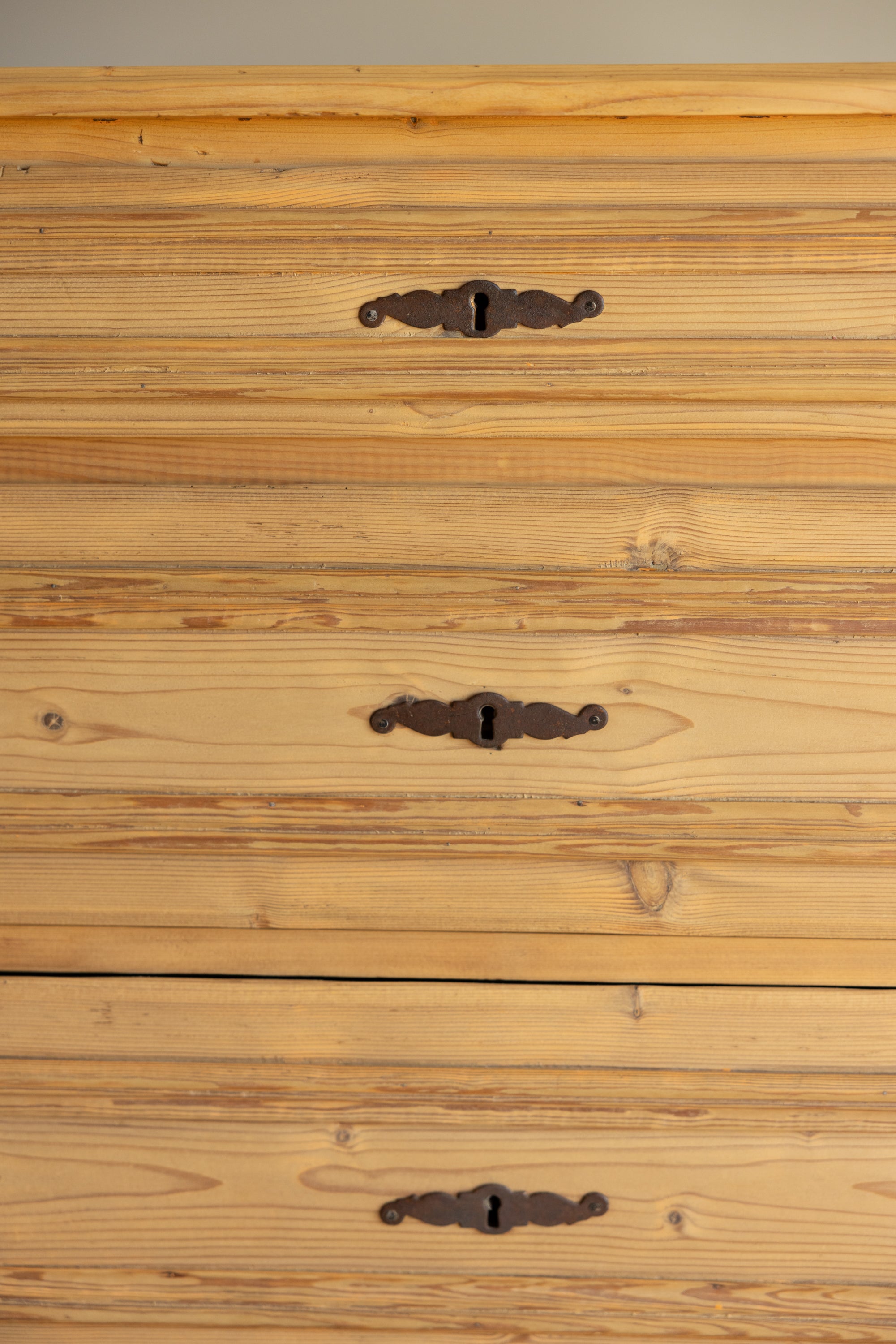 Antique European Pine Chest of Drawers | 19th Century Dresser | Raw Pine Four Drawer Chest | European Farmhouse Furniture
