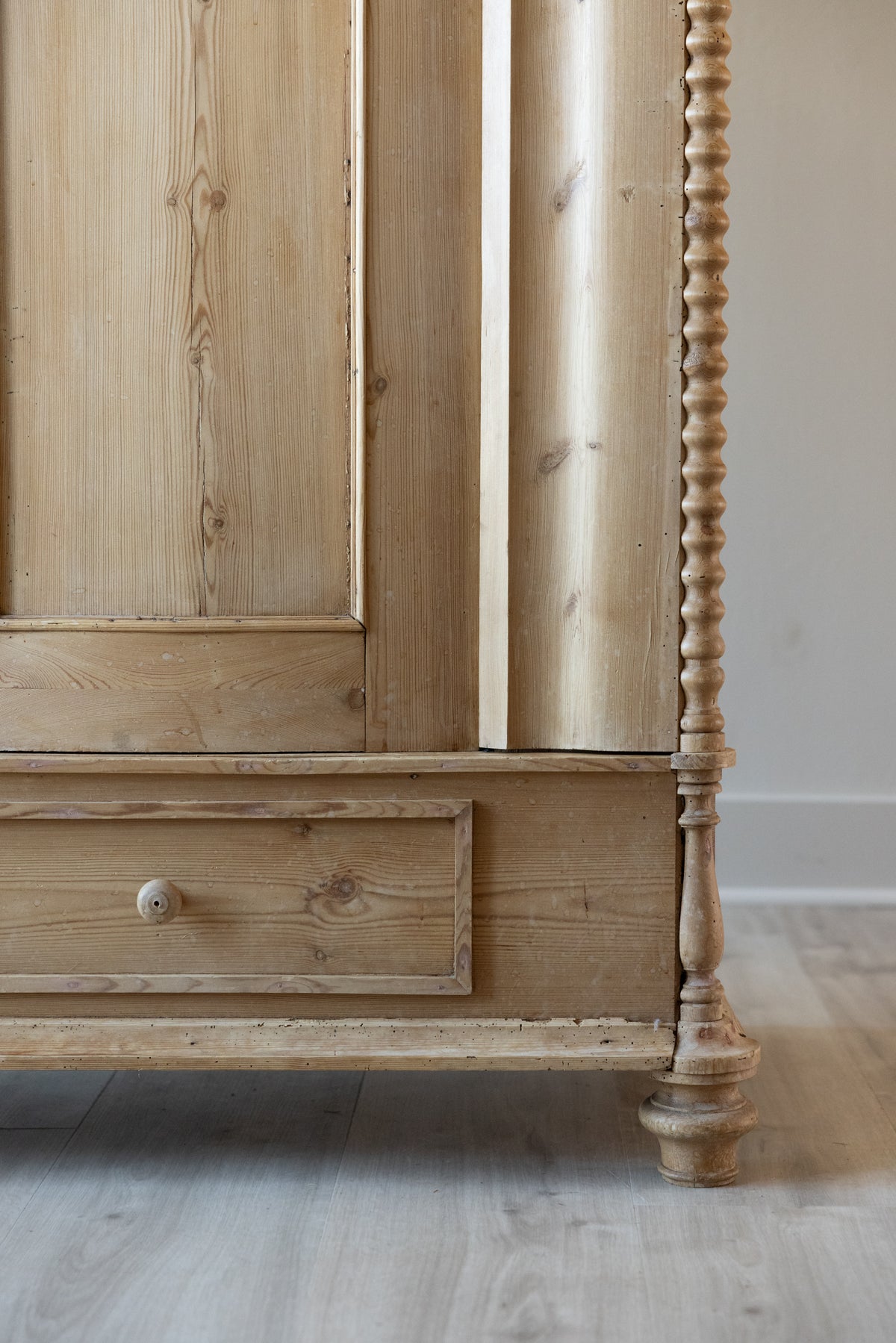 Monumental Antique Danish Pine Armoire | 18th/19th Century Scandinavian Wardrobe | European Pine Cabinet