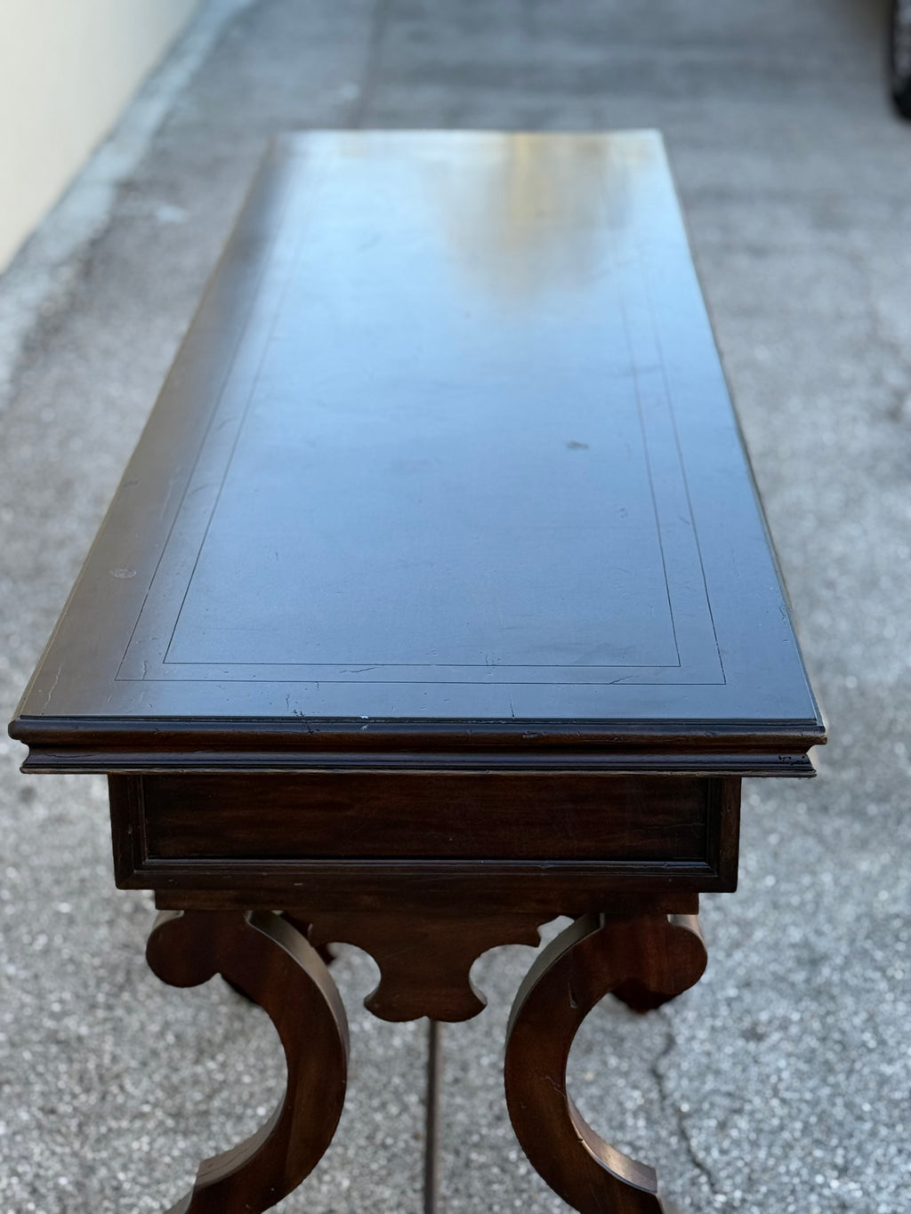 Vintage Italian Lyre Base Console Table | Theodore Alexander Sardinia Collection