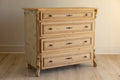 Antique European Pine Chest of Drawers | 19th Century Dresser | Raw Pine Four Drawer Chest | European Farmhouse Furniture