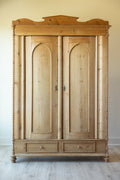 Monumental Antique Danish Pine Armoire | 18th/19th Century Scandinavian Wardrobe | European Pine Cabinet