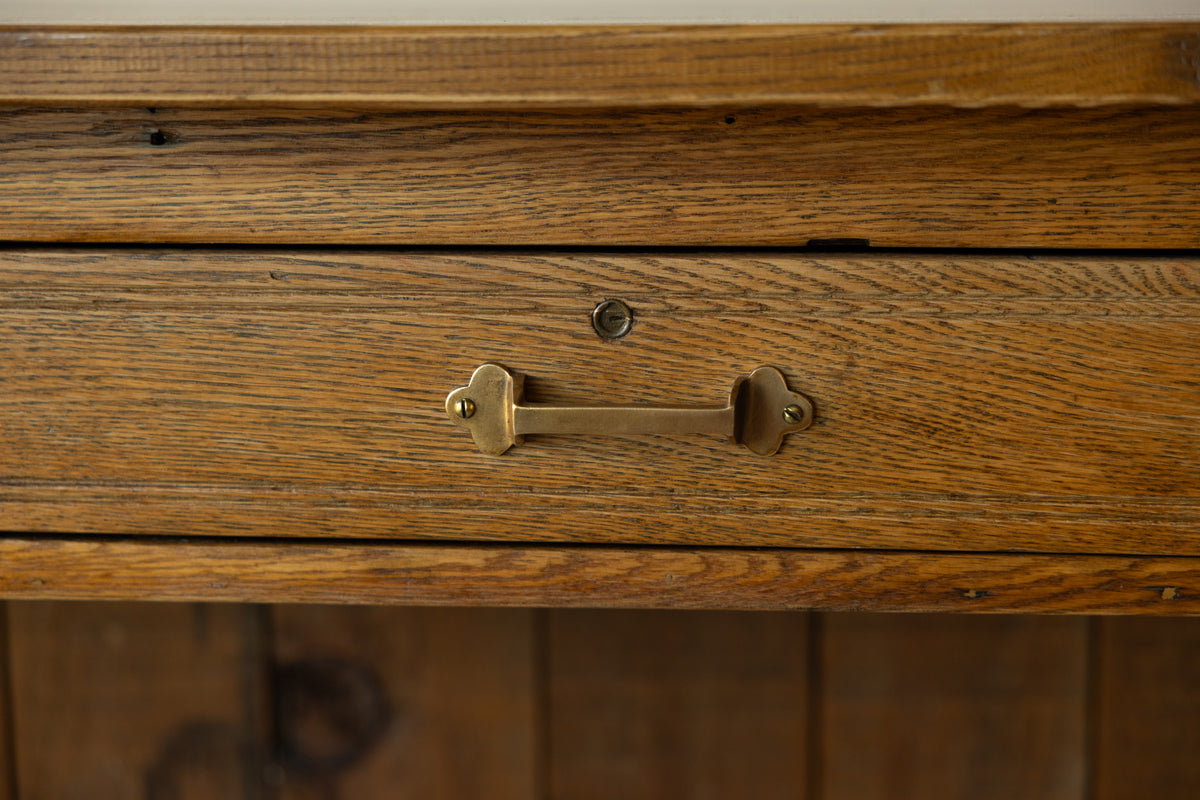 Antique Pub Bar Cabinet | New York Irish Pub | Wood Kitchen Island with Drawers & Shelving
