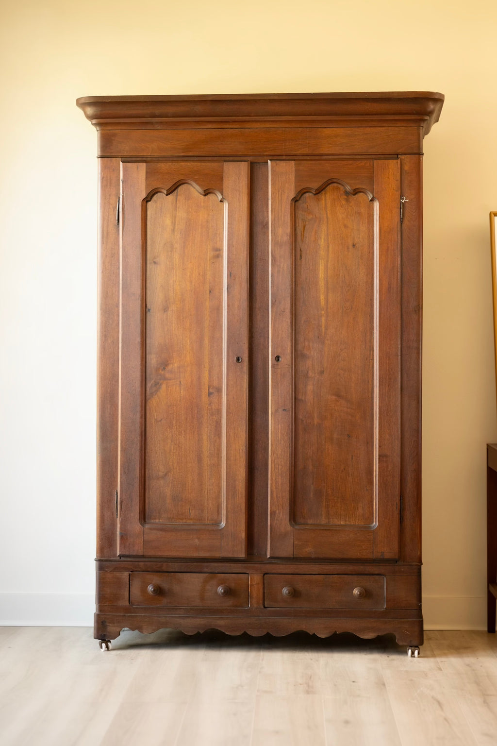 Antique American Walnut Knock-Down Wardrobe | 19th Century Armoire