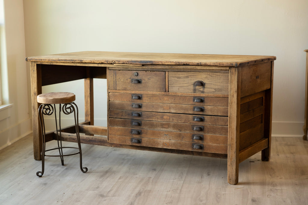 Antique Work Table Kitchen Island