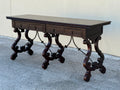 Vintage Italian Lyre Base Console Table | Theodore Alexander Sardinia Collection