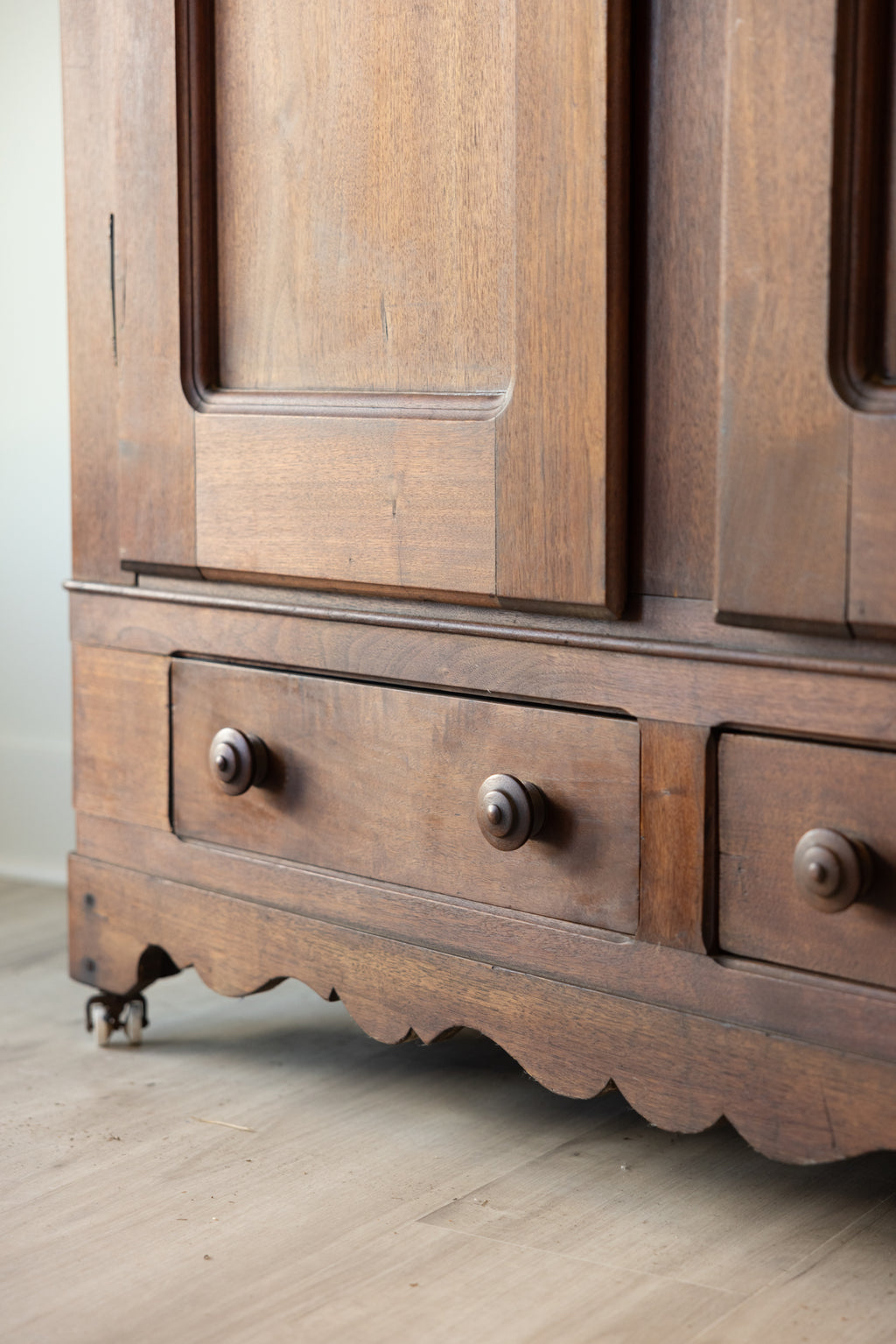 Antique American Walnut Knock-Down Wardrobe | 19th Century Armoire