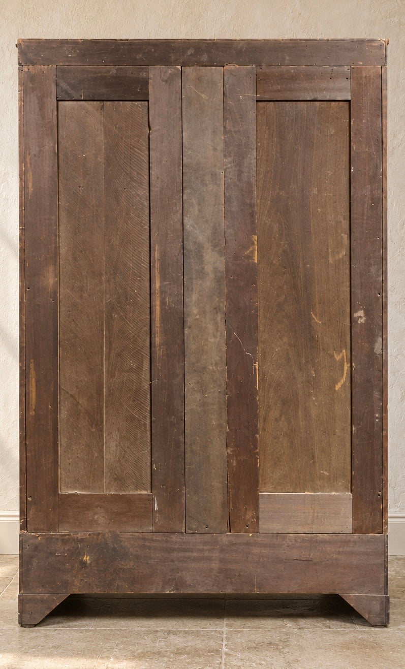 Antique American Walnut Knock-Down Wardrobe | 19th Century Armoire